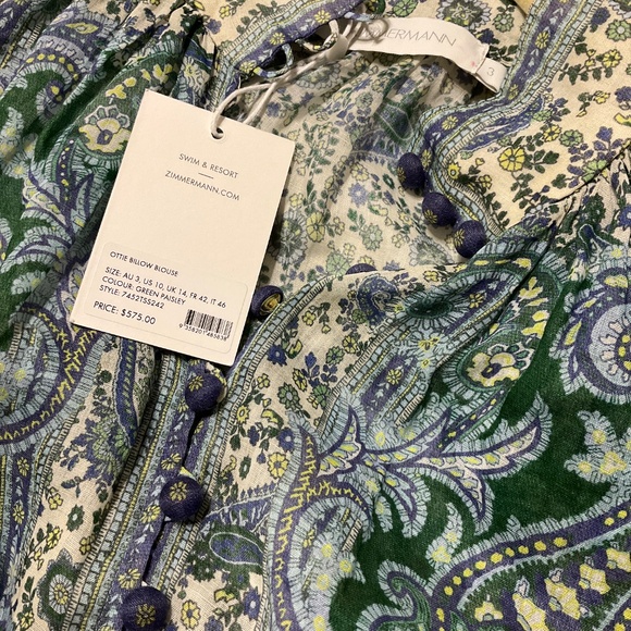 Ottie Billow Blouse Zimmermann brand: Zimmermann - Picture 8 of 8
